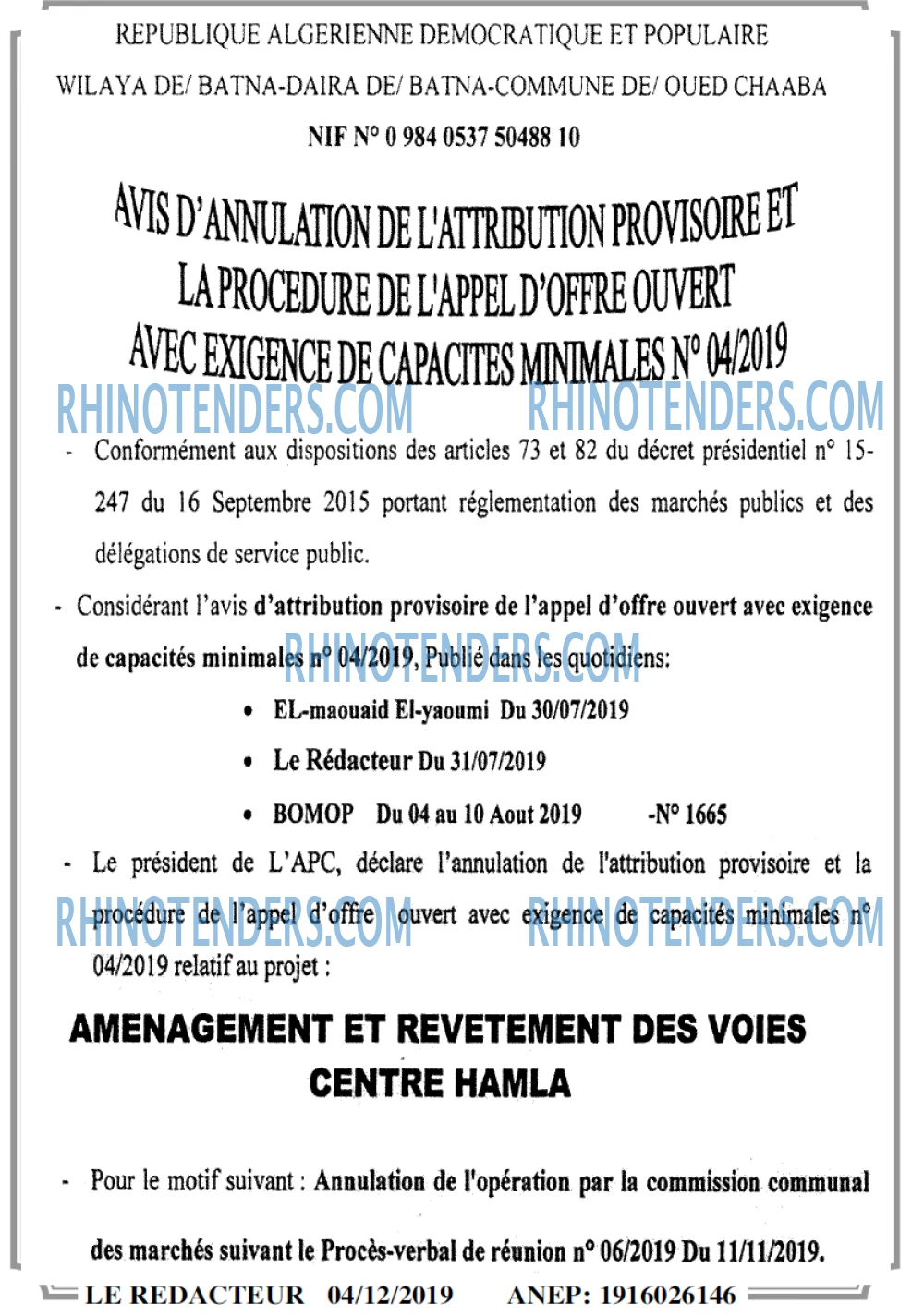 LE REDACTEUR