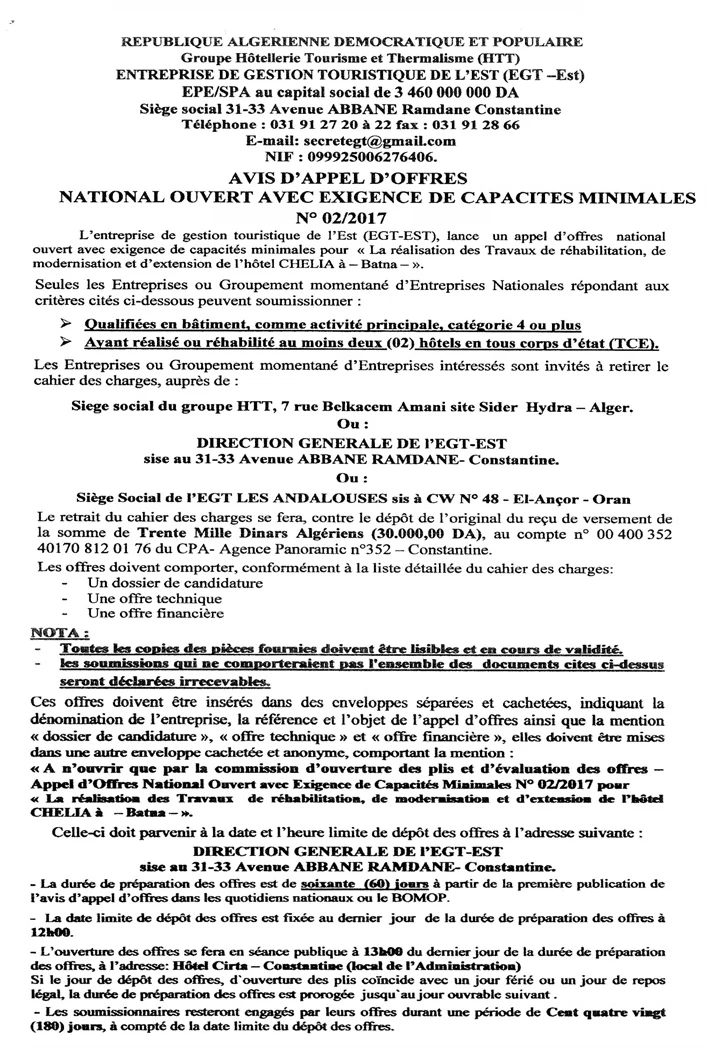 LE SOIR D'ALGERIE