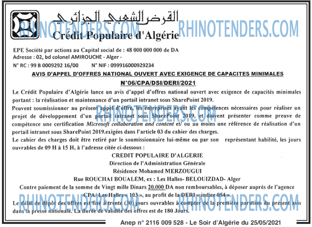 LE SOIR D'ALGERIE
