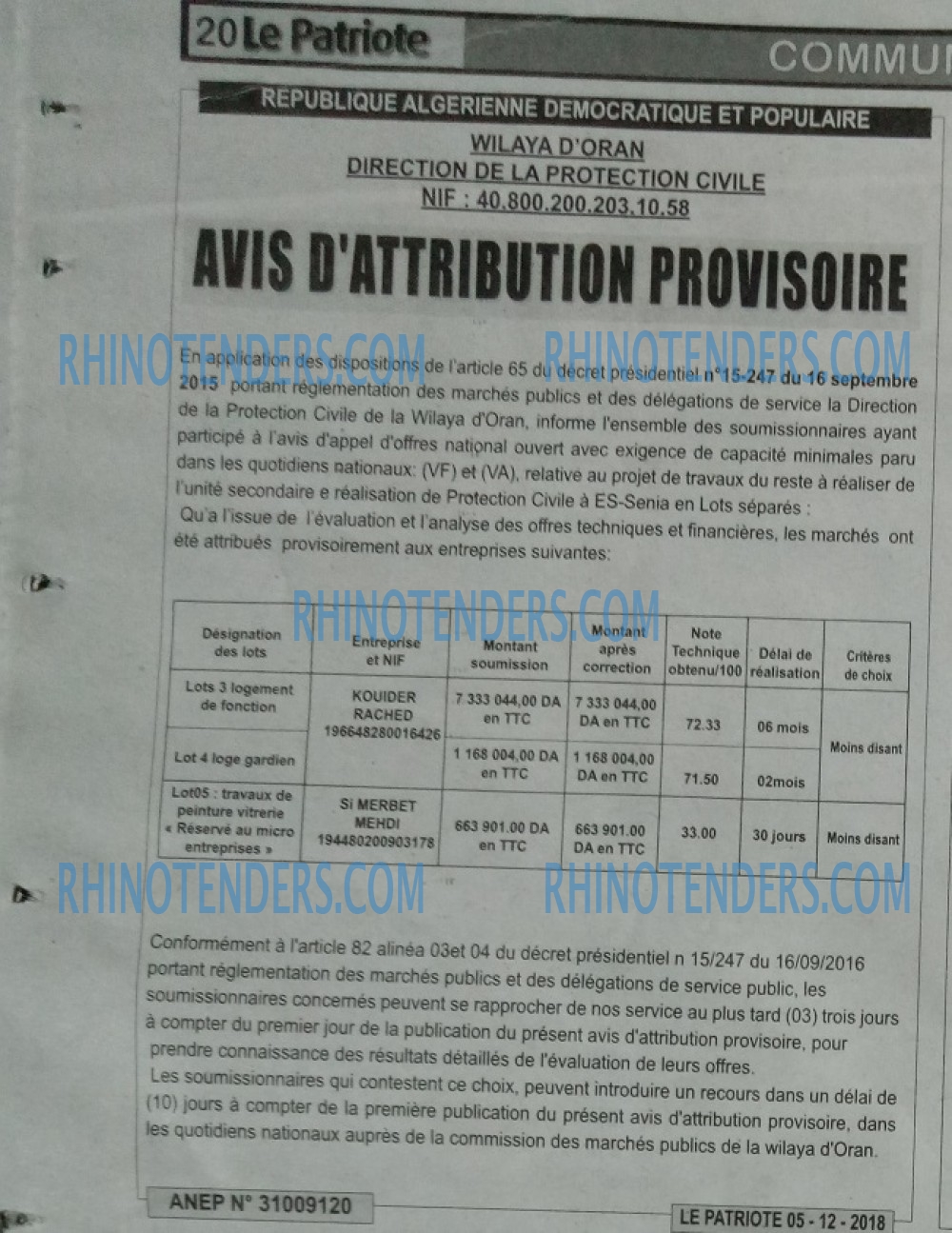 LE PATRIOTE
