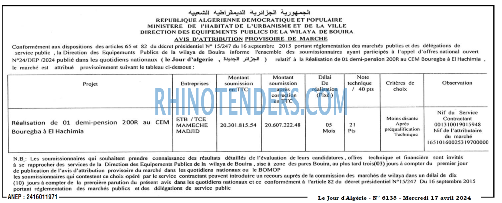 Le Jour d'Algérie