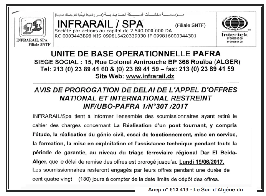 LE SOIR D'ALGERIE