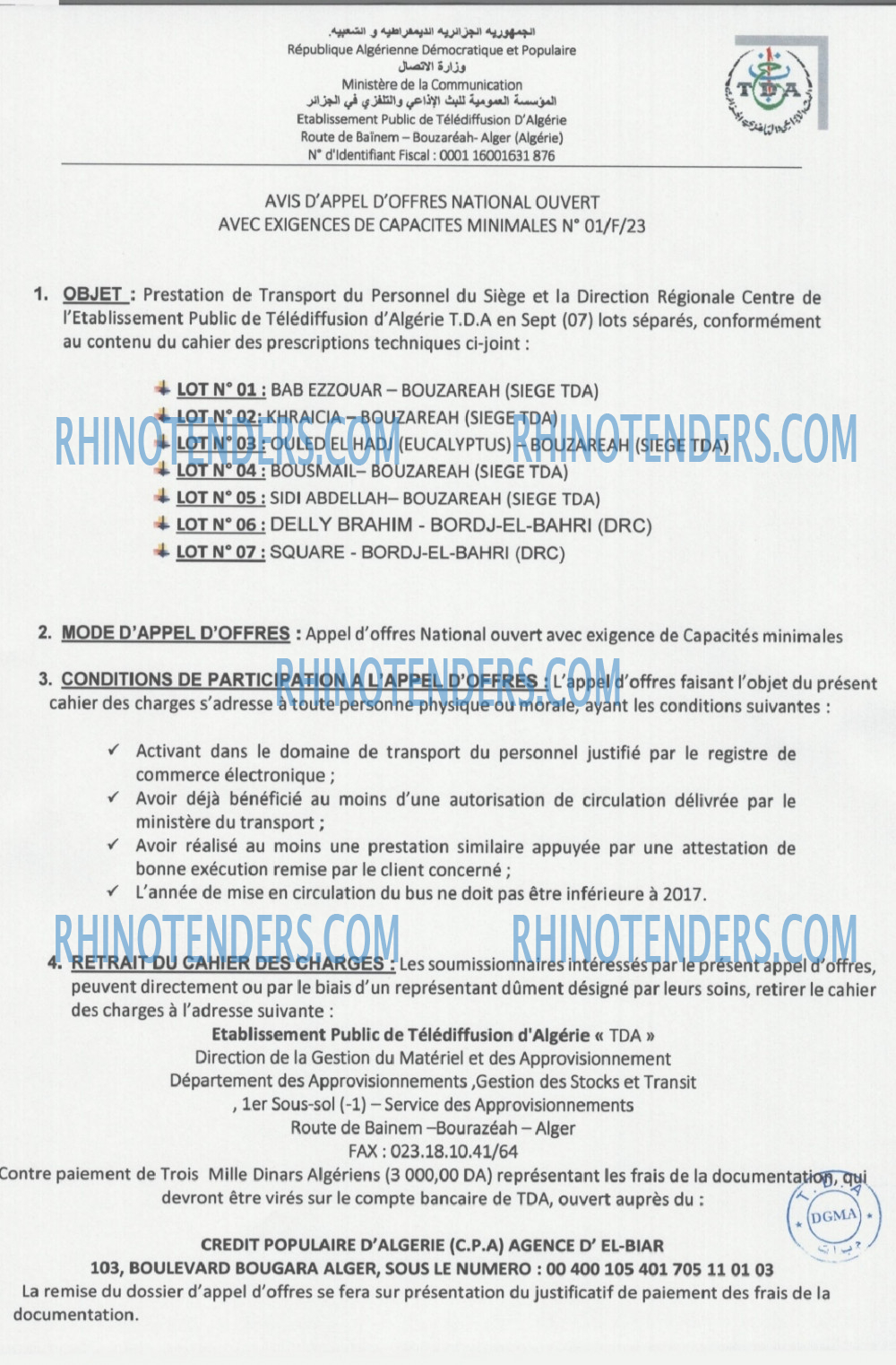 Rhinotenders