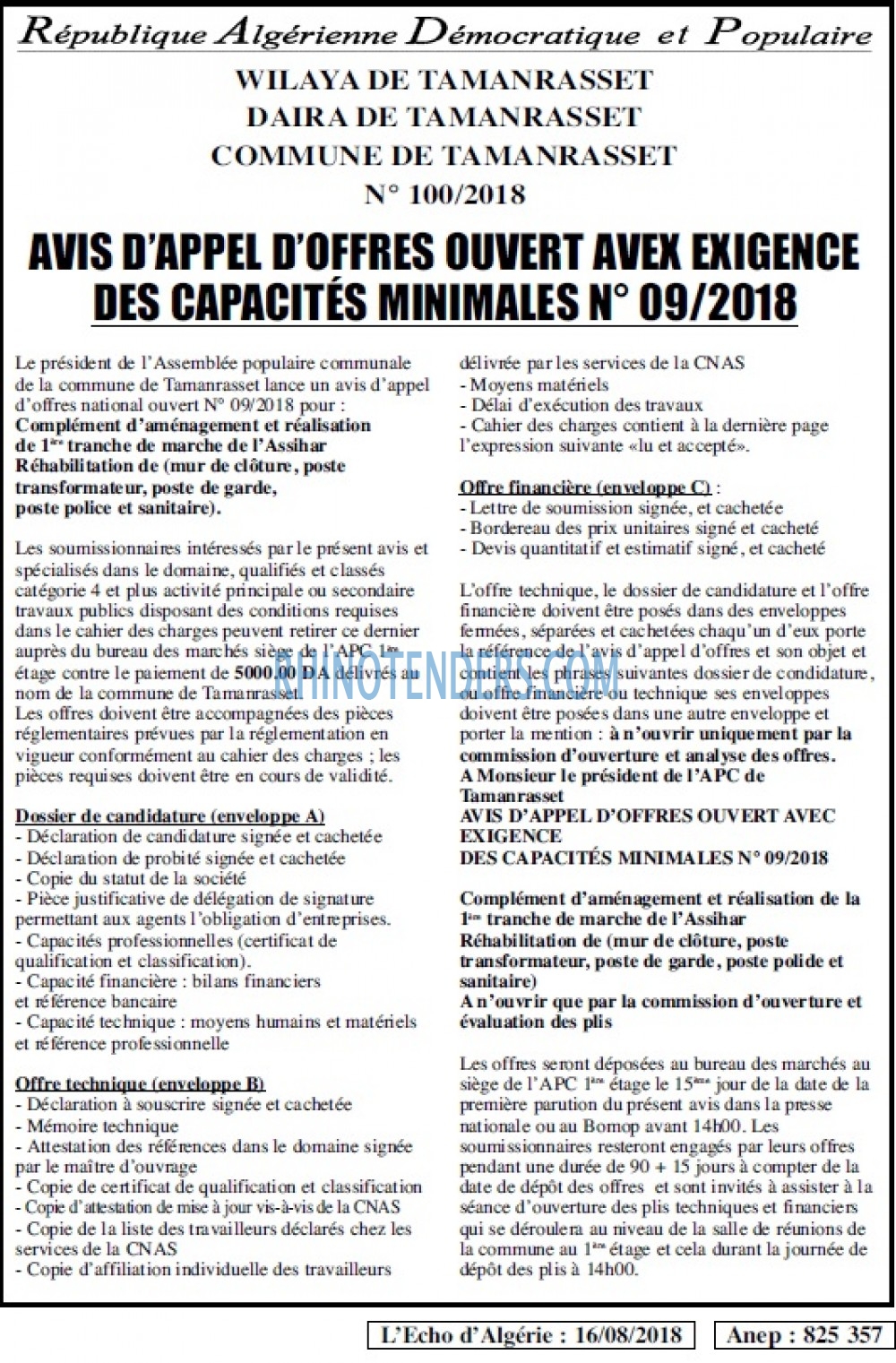 L'ECHO D'ALGERIE