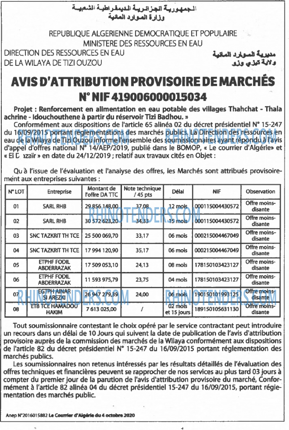 Le Courrier d'Algerie