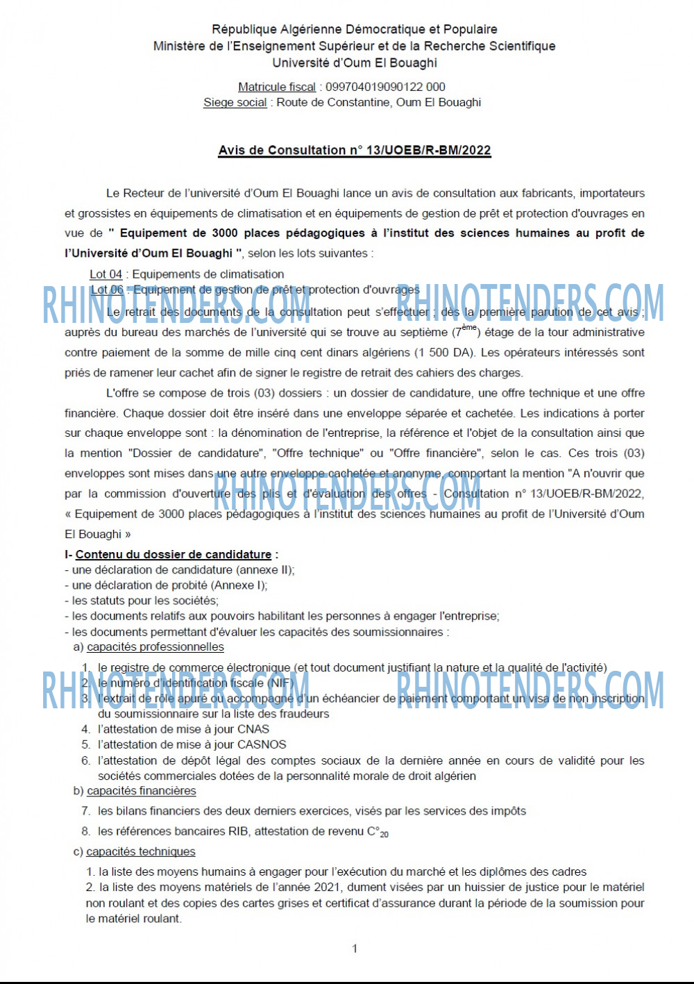 Rhinotenders