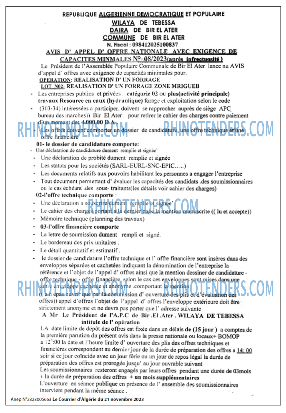 Le Courrier d'Algerie