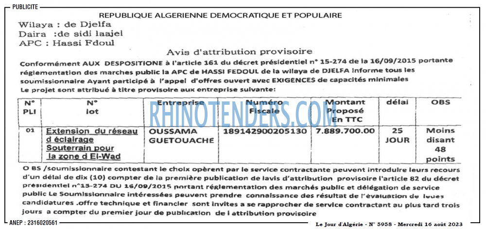 Le Jour d'Algérie
