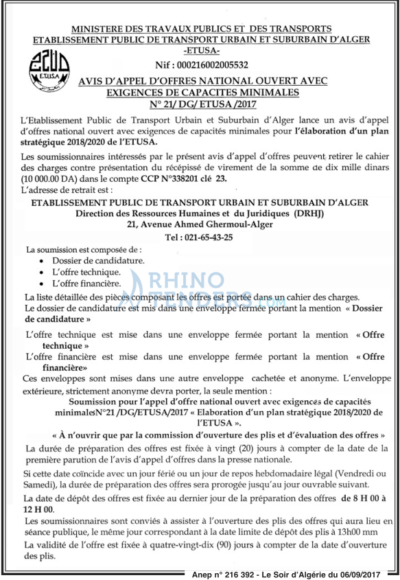 LE SOIR D'ALGERIE