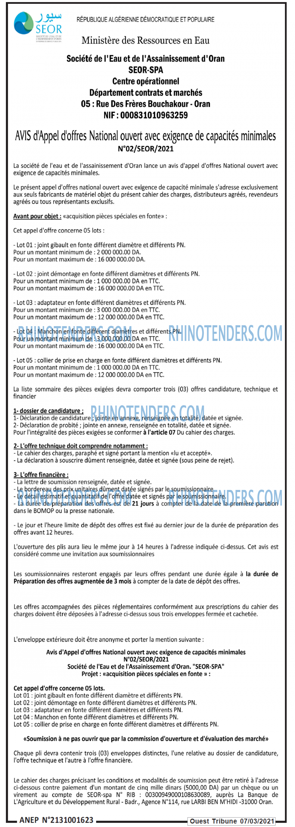 ouest TRIBUNE