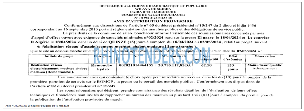 Le Courrier d'Algerie