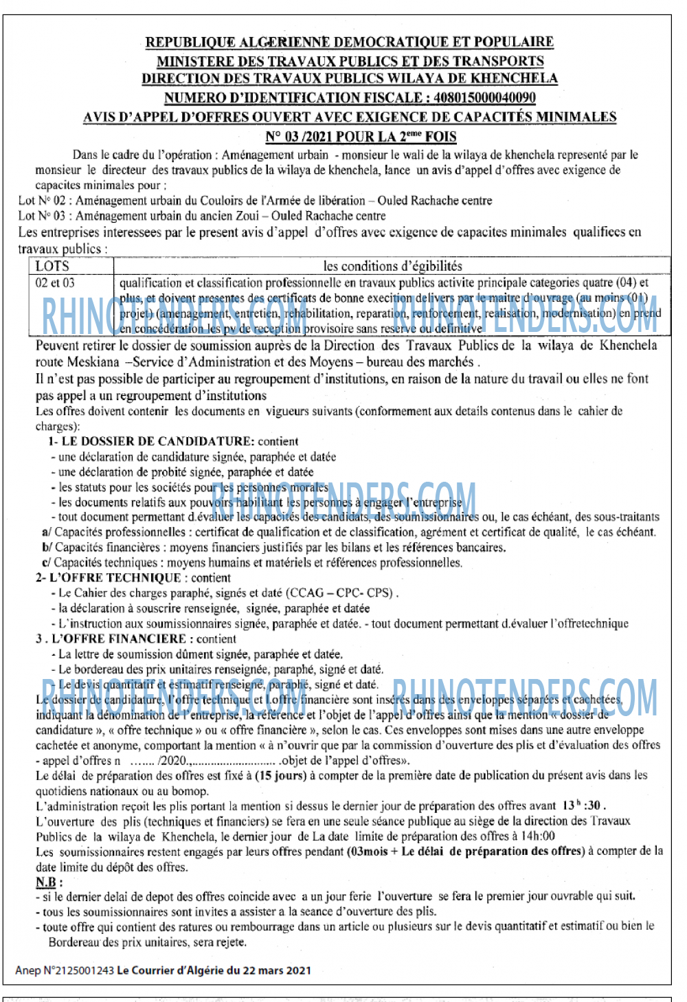 Le Courrier d'Algerie