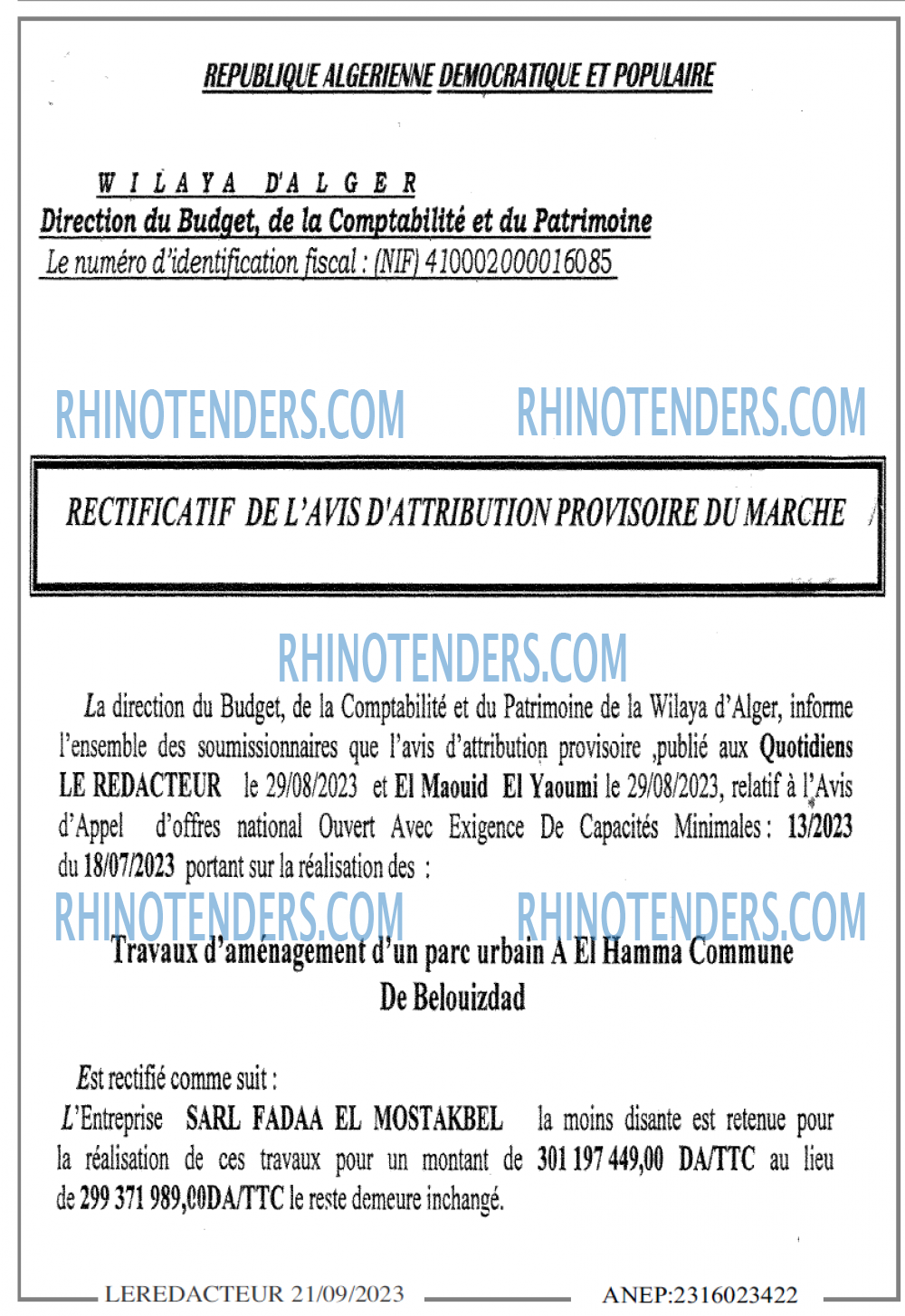 LE REDACTEUR