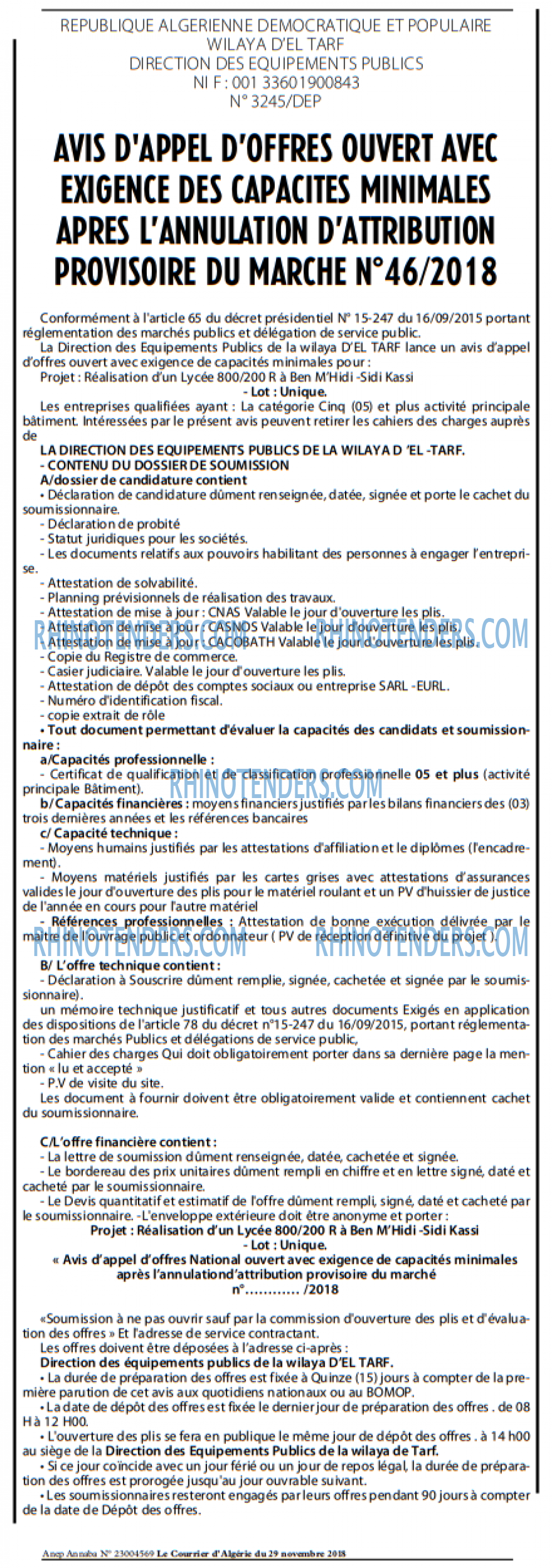 Le Courrier d'Algerie