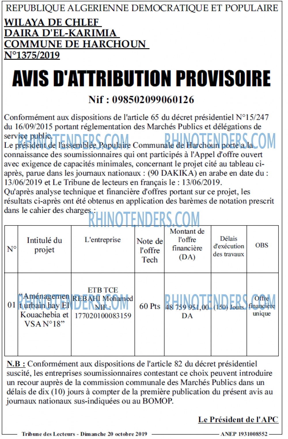TRIBUNE DES LECTEURS