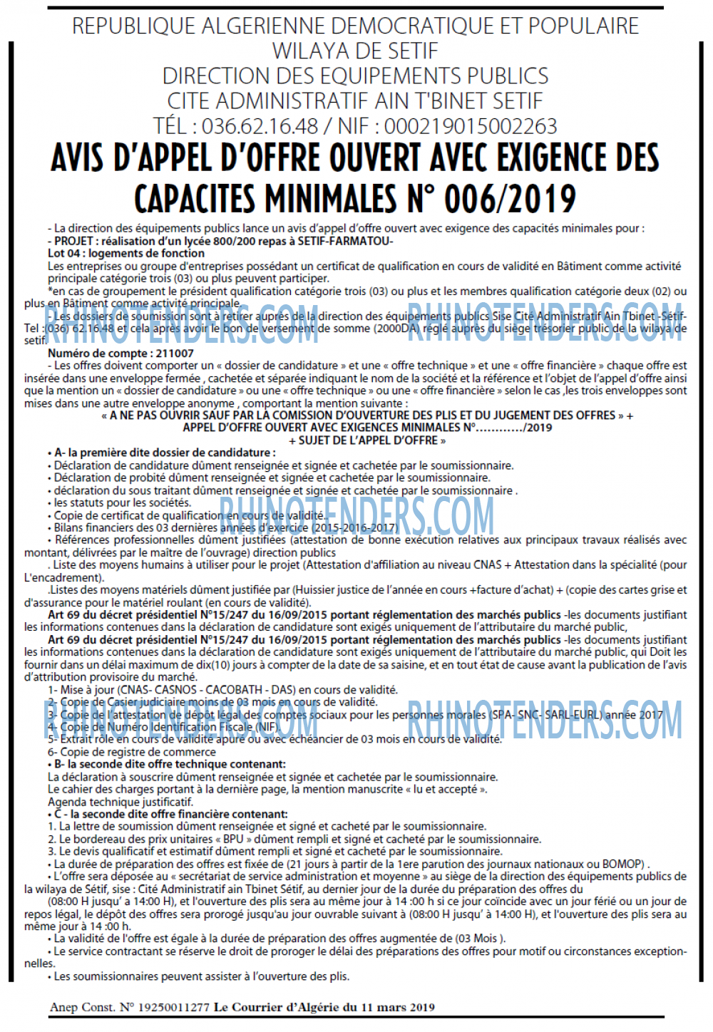Le Courrier d'Algerie