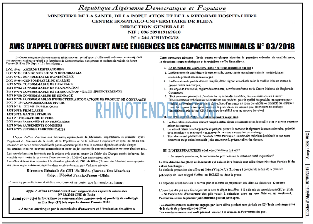 L'ECHO D'ALGERIE
