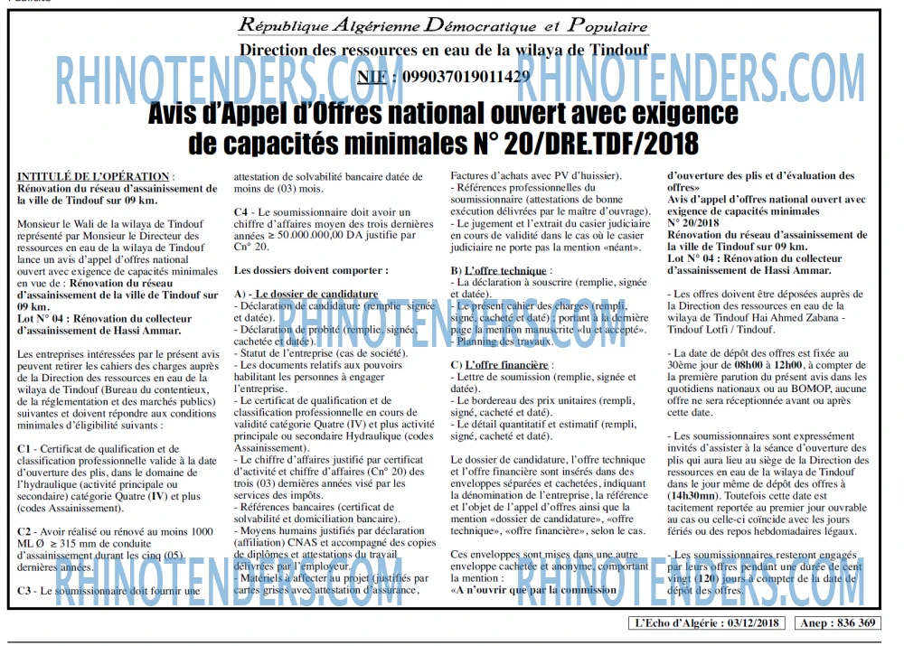 L'ECHO D'ALGERIE