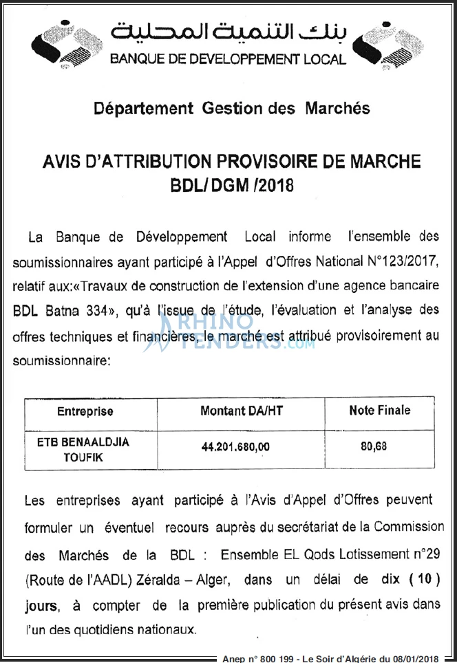 LE SOIR D'ALGERIE
