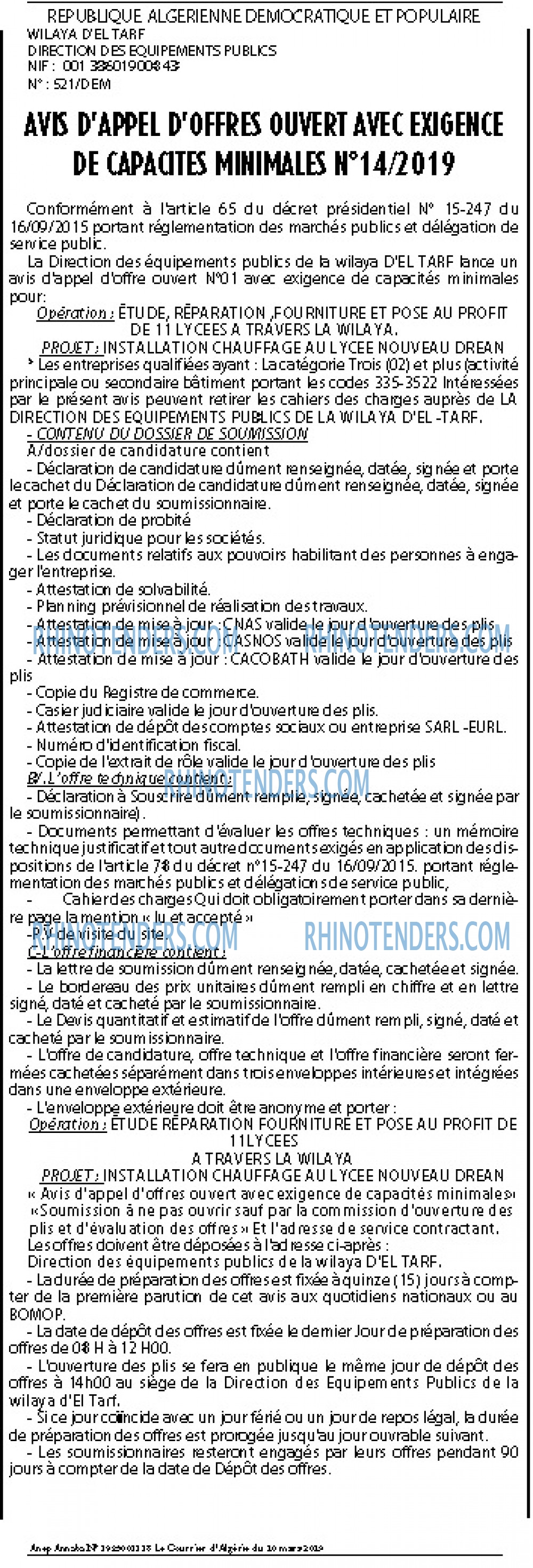 Le Courrier d'Algerie