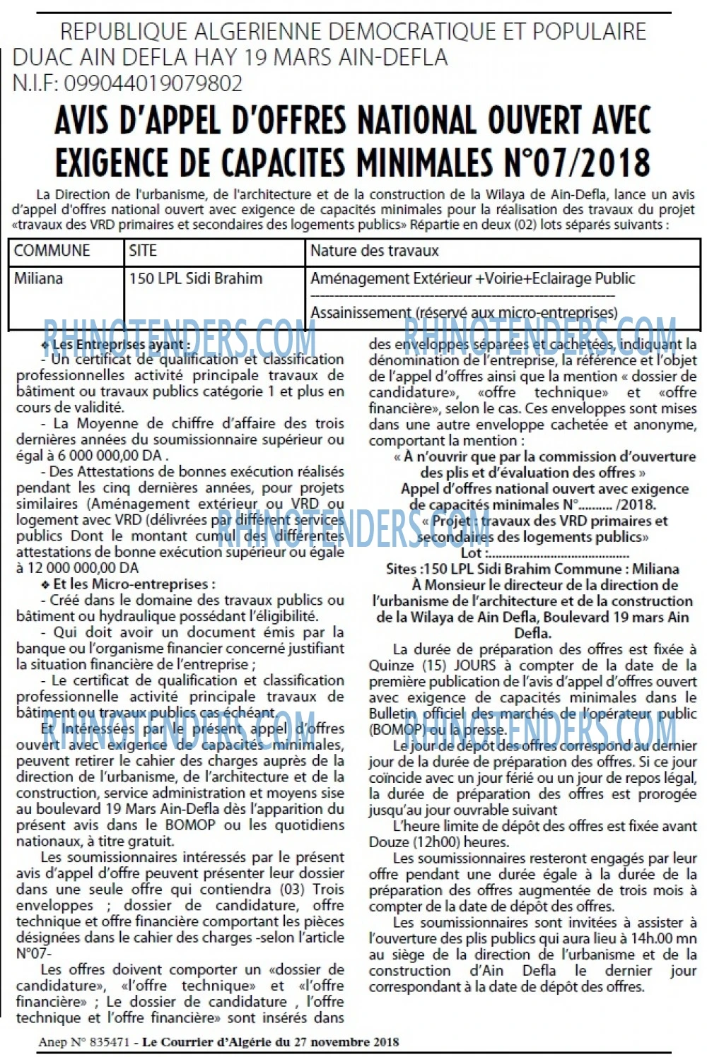 Le Courrier d'Algerie