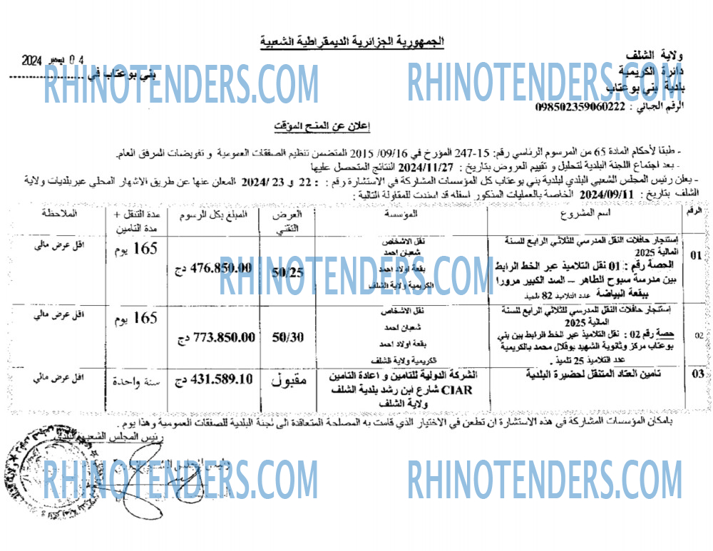Rhinotenders