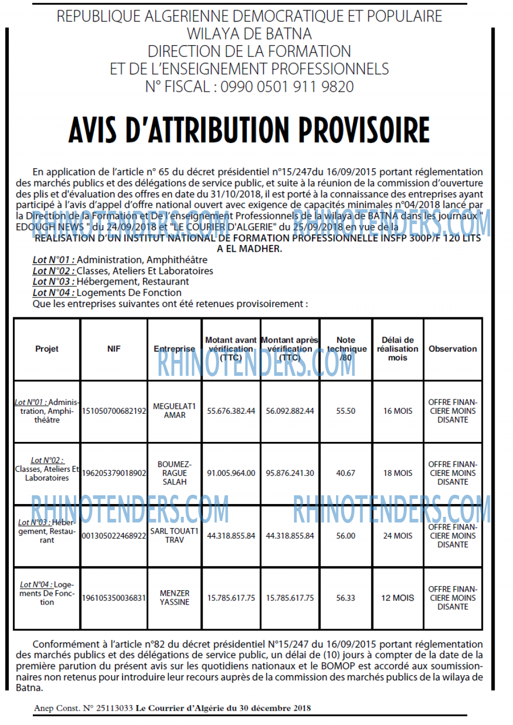 Le Courrier d'Algerie