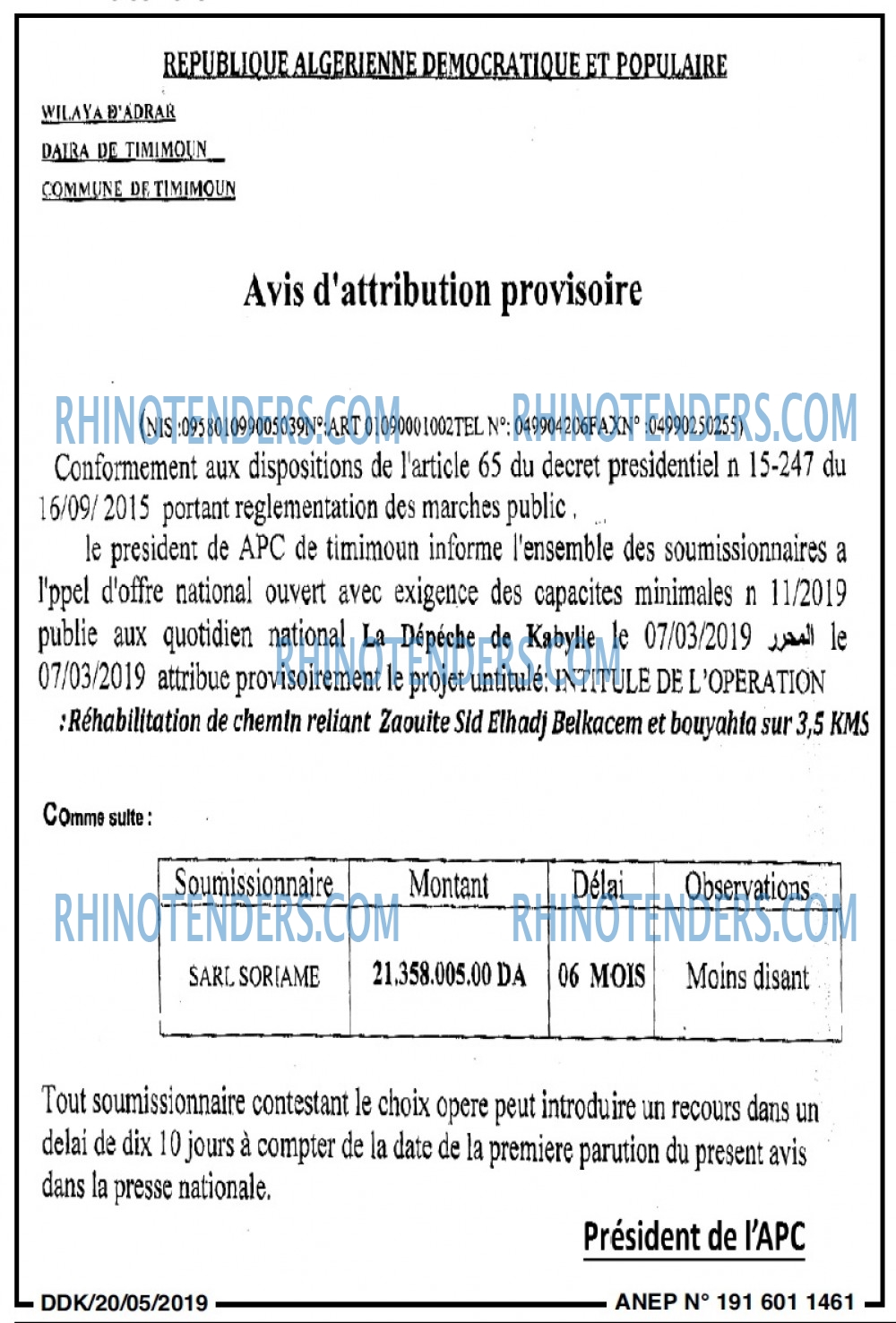 LA DEPECHE DE KABYLIE