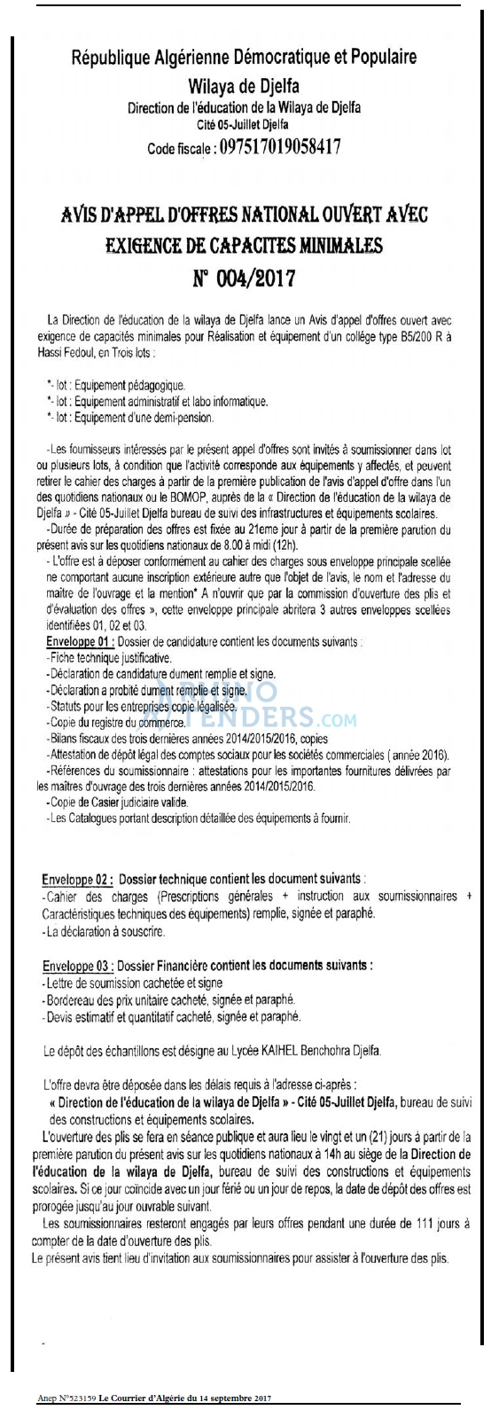 Le Courrier d'Algerie