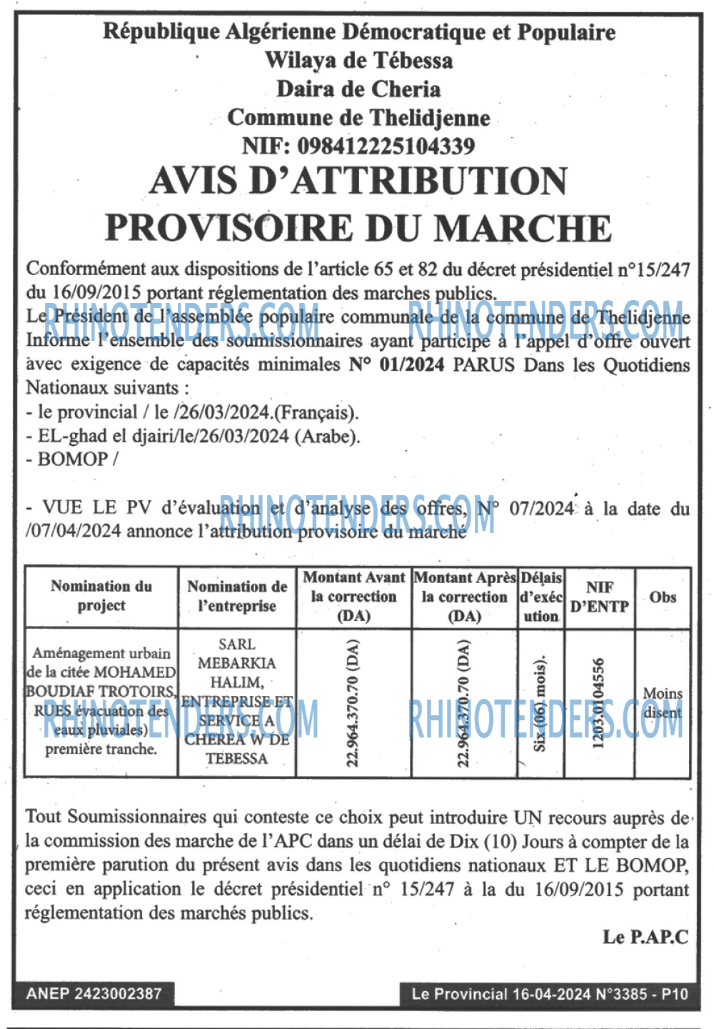 LE PROVINCIAL